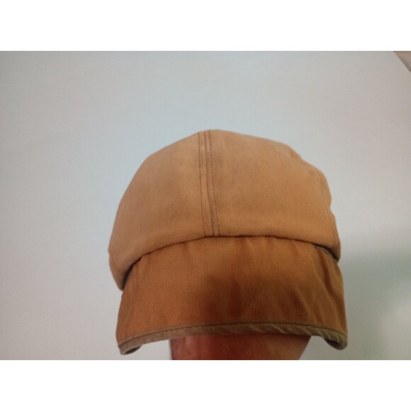 Vintage Carhartt Duck Canvas Cap Hat Mens Medium Tan Ear Flap Thermal WIP USA - Picture 5 of 12